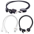 3 In 1 Multi USB Adapter Charging Cable (Direct Import-10 Weeks Ocean)